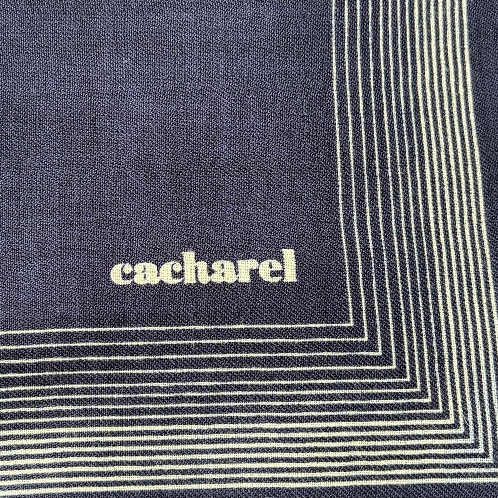 Cacharel Navy Wool Scarf - Picture 3 of 6